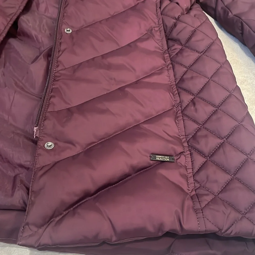 Kenneth Cole Puffer Jacket with Faux Fur Lined Hood - Picture 9 of 10